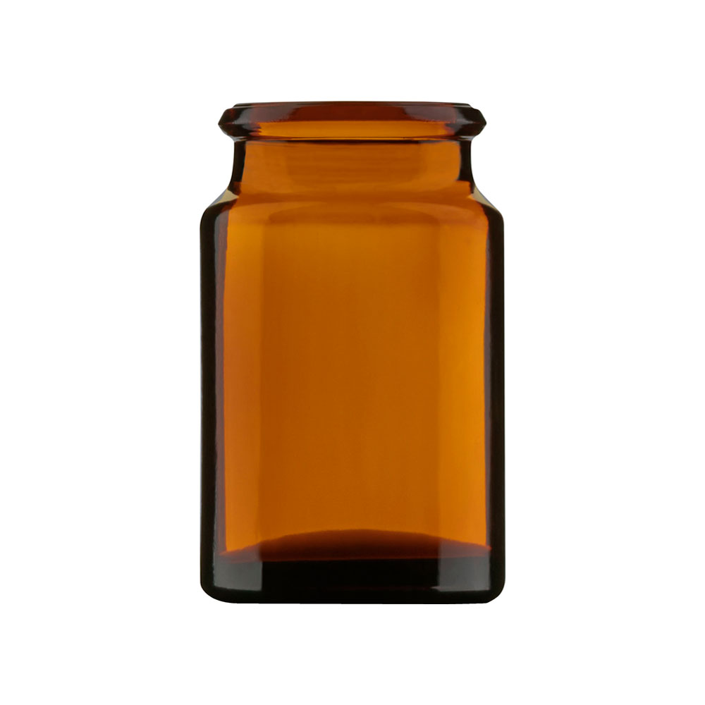 Pildorero de vidrio de 25 mL de color ámbar