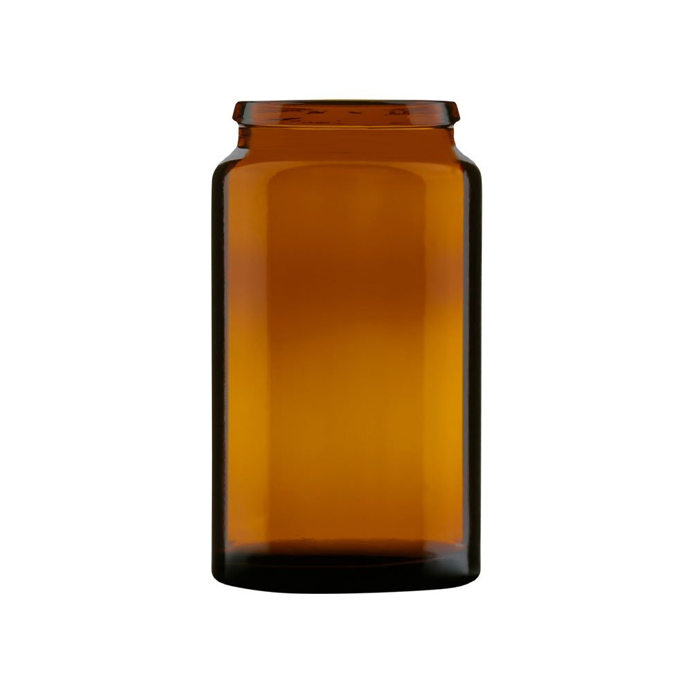 Pildorero de vidrio de 50 mL de color ámbar